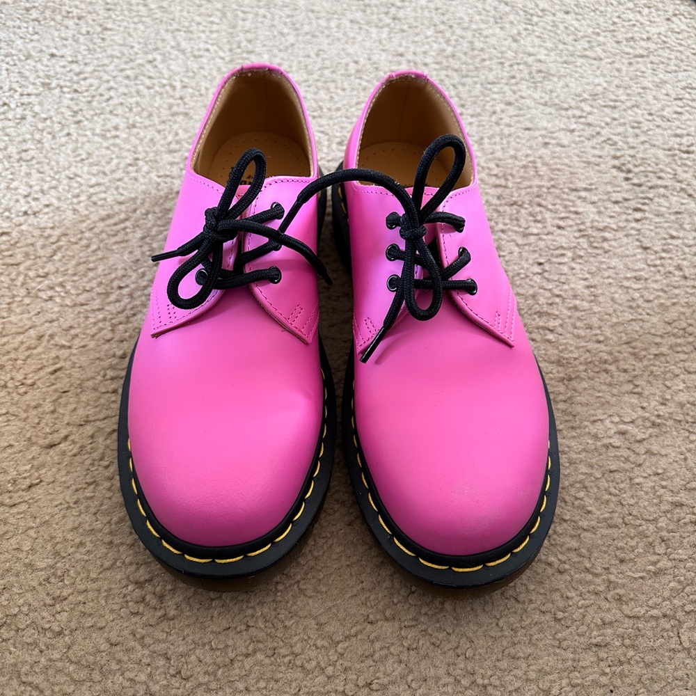 Dr. Martens Pink Lace-Up Shoes